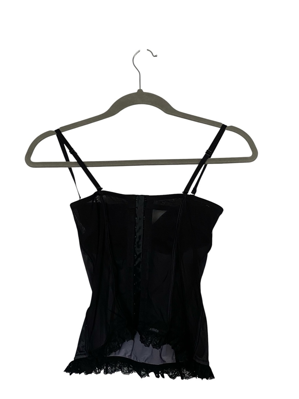 La SENZA Women's Black Sexy Lace Bustier Corset Lingerie Top - Picture 6 of 6